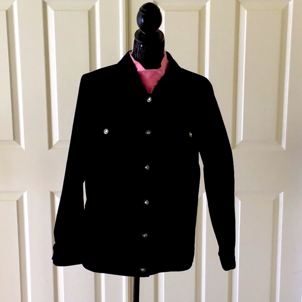 Denim & Co. Stretch Twill Jacket w/Bling Buttons